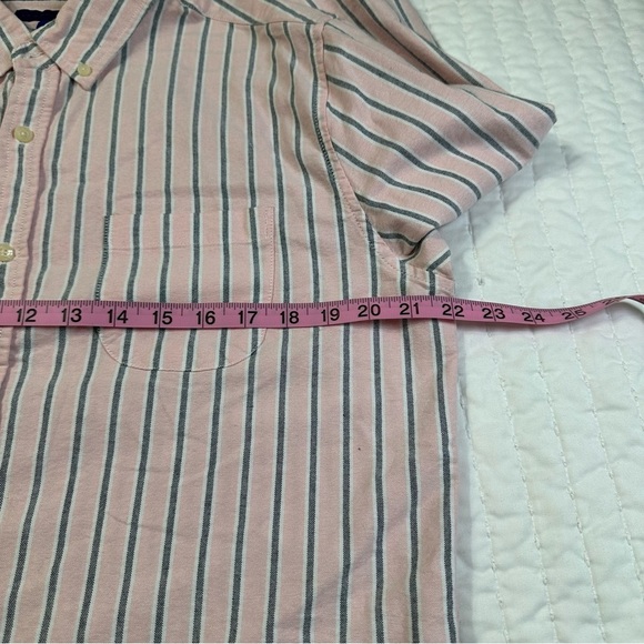 Aeropostale Y2K Men's Bottom Up Shirt Pink and Grey Stripes in Size M - Picture 5 of 12